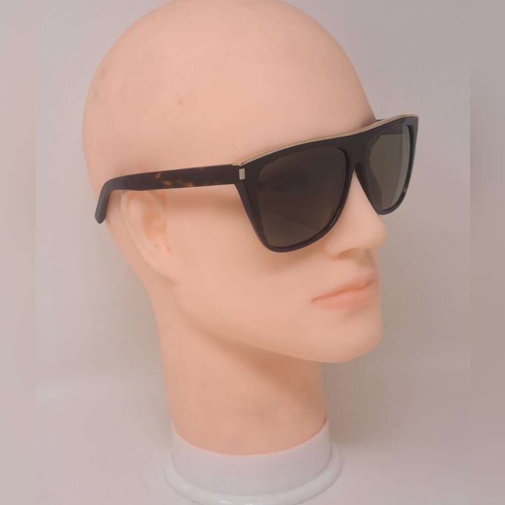 Saint Laurent Sunglasses SL1 Combi 004 Havana Gold Unisex Square Italy 59-13-140 - Picture 6 of 16
